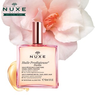 NUXE Huile Prodigieuse Florale Multi-purpose dry oil(50ml)Nourishes,Repairs,Beautifies[All skin types-Face, Body, Hair]