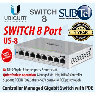 US-8 Ubiquiti UniFi Switch 8 Port UBNT Singapore