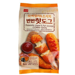 Korea Crispy Mozzarella Cheese Breaded Fish Cake (Hot Dog) Korean Frozen Food Corn dog corndog SINGSINGMART (1)