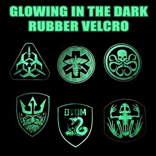 [SG SELLER] MORALE GLOW IN THE DARK RUBBER VELCRO PATCHES MANY DESIGNS TO CHOOSE FROM [118] [129]
