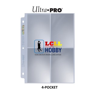 ULTRA PRO 4 POCKET PLATINUM PAGE WITH 3-1/2" X 5" POCKETS