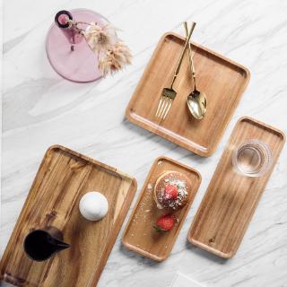 Acacia wooden tray solid wood tray rectangular wooden tray disc Japanese style tea tray barbecue snack cake wooden tray