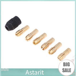 [Astarit]7pcs/lot Brass Collet 1.0/1.6/2.0/2.4/3.0/3.2 + Dremel Check M8*0.75