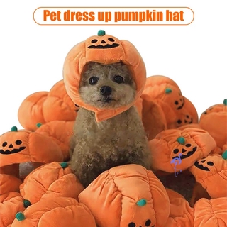 Pet Halloween Pumpkin Hat Dog Puppy Cat Plush Hat for Cosplay Costume Party