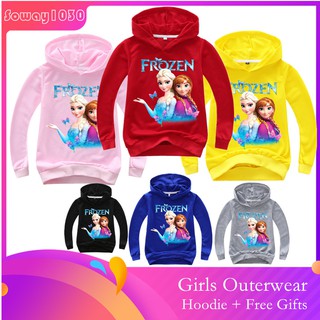 FROZEN Elsa Kids Boys Girls Princess Hooded Jacket Outerwear Hoodies Coat Sweatshirt