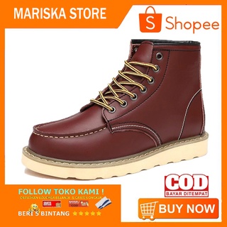 Promo safety Shoes REDWING Boots Men Shoes mahal Genuine Cow Leather safety Shoes Iron Tip realpic