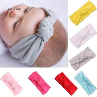 POS_Baby Headband Toddler Infant Girl Knot Comfortable Hairband Turban Headwear