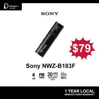 Sony NWZ-B183F MP3 Player (4GB) Walkman with Built-in USB and FM/AM Tuner