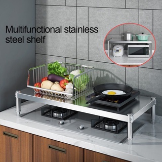 Stainless Steel Countertop Kitchen Shelf First Floor Appliances To Receive Microwave Oven Oven Frame Stove Top Single-layer Tabletop
