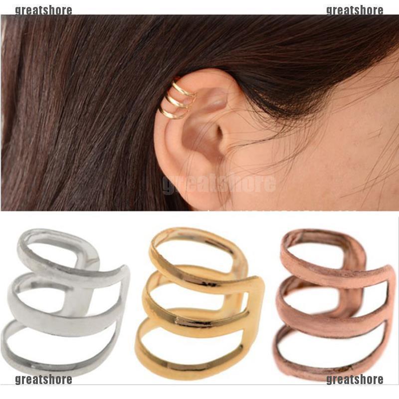 ♫❤♫Unisex Fashion Punk Rock Ear Clip Cuff Wrap No Piercing-Clip On Earri