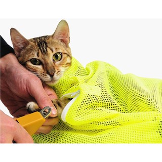 Multifunctional Polyester Cat Washing Shower Mesh Bags (1)