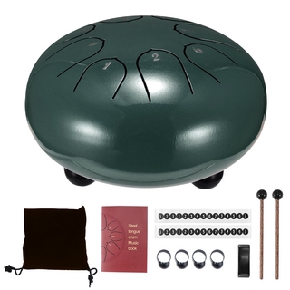 LT-6 Inch Steel Tongue Drum 8 Tune Hand Pan Drum Tank Hang Drum With Drumsticks Carrying Bag Percussion Instruments