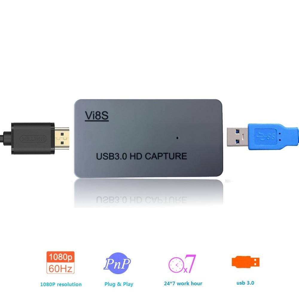 USB 3.0 HDMI Video Capture Dongle Drive-Free HDMI Game Video Capture Card 1080P