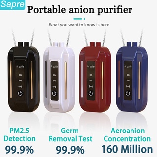 Sapre portable negative ion air purifier high concentration 12000-18000w negative ion necklace hanging neck air purifier