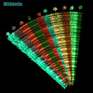 【Withbetin】210PCS Luminous Paper Strips Origami Folding Lucky Star Ribbons Crafts Gift