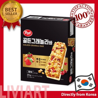 [Post] Golden Granola Bar Korean Breakfast Cereal Bar for Adults & Kids 27g x 10ea