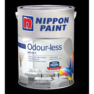Nippon Paint Odour-less All-in-1 ( 5 Litre / 5 L ) PINK Base 1-4