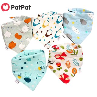 PatPat 5-pack Three-layer Waterproof Cute Bibs Set