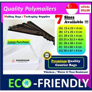 ❤10pc/ 25pc【Writeable】🔥Quality Matte White Poly Mailer / Courier Bag/ Mailing Bag/ Envelope/ Postal/ Envelope (7 Sizes)