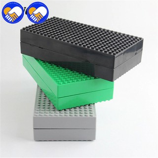 Portable Multifunction House Display Case Building Blocks Toys Storage Box With Small Dots Base For leGoINGly Figures Di