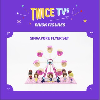 [Made in Korea] TWICE TV6 BRICK FIGURES, MBC brand store, JYP, Brick figure, Singapore flyer, ice cream shop set