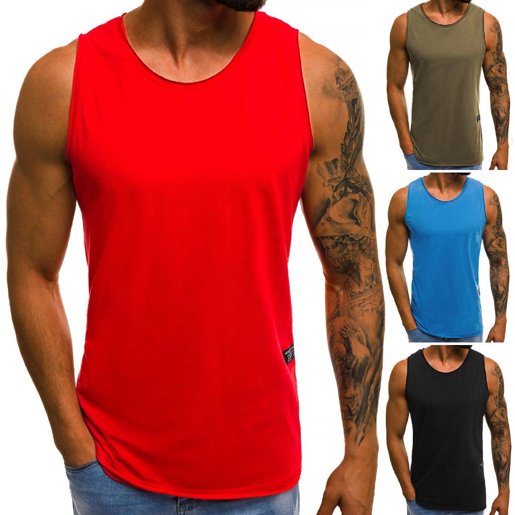 Men Summer sports casual vest male slimming sleeveless vest singlets