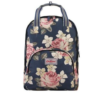 Cath Black Lily Floral Print Multi Pocket Backpack Outdoor Student Bags