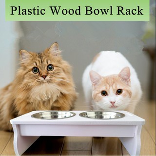 Plastic Wooden Pet/dog bowl/feeder for dog and cat