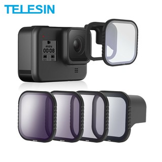 TELESIN 4pcs ND Filter Lens ND8 ND16 ND32 CPL Polarized Filters for GoPro HERO 8 BLACK