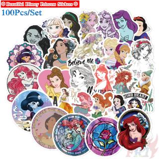 ❉ Beautiful Disney Princess Series 01 Stickers ❉ 100Pcs/Set Princess DIY Fashion Luggage Laptop Skateboard Doodle Stickers