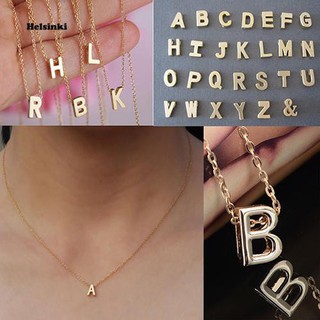 HEL_Fashion Women Jewelry DIY Letter Pendant Link Chain Charm Necklace Party Gift