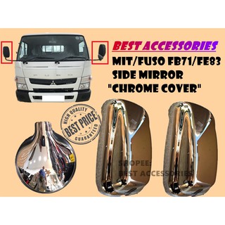 [Shop Malaysia] MITSUBISHI AND FUSO MODEL FB71/FE83 SIDE MIRROR CHROME COVER HIGH QUALITIES