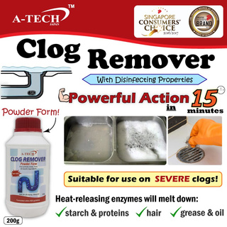 ★ A-TECH™★【Clog Remover】 ★ Safe for all piping material ★