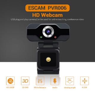 Webcam with Mic for Pc and Laptop1080p HD Network USB Camera with Built-in Microphone Free Drive Plug and Play High-definition Video Camera 85 ° Wide-angle 2mp 1920x1080p PC / Laptop Computer