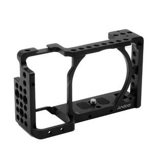 yins♥Andoer Protective Video Camera Cage Kit Aluminum Alloy Include Top Handle/2pcs 15mm Rod/Baseplate for Sony A6000 A