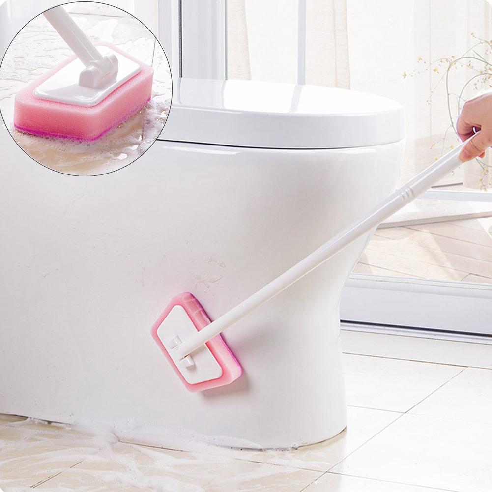 Cleaning Brush Wipe Bathroom Sponge Tool Durable Washable Long Handle