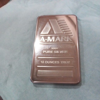 A-Mark Pure Silver Bar 10 Oz.999+ (1)
