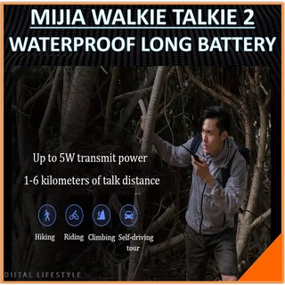 Original Xiaomi Mijia Walkie Talkie 2 5W UV Dual Band Radio IP65 Waterproof 13 Days Long Standby Interphone Location Sha
