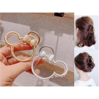 ［Dear.fafa］Disney metal hair claws Minnie mouse metal grab clip Hair Accessories Hair Clips Metal Hair Claw Barrette