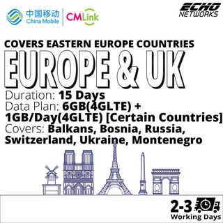 6GB |15 DAYS EUROPE SIM CARD