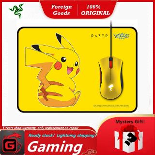 Razer Pokémon Pikachu Theme Gaming Mouse&Mousepad Combo DeathAdder 6400DPI Girl Cute Mice