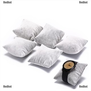 Redhot<set of 5 grey velvet watch bracelet pillows cushions for case box display