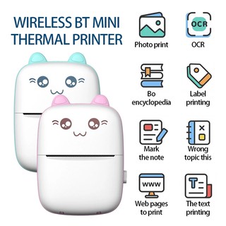Pocket photo bluetooth thermal printer Mini Protable Mobile Notes Printer 58mm 2inch A6 Peripage Photo Printer