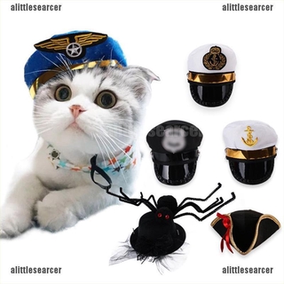 【alit】Pet Halloween Costumes Cat Hat Dog Hat Pet Cosplay Clothes Decoration Hap