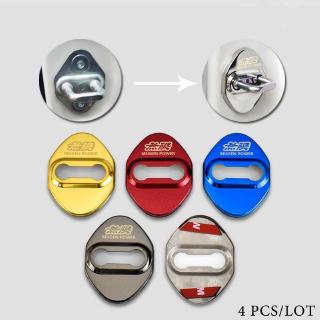 Decoration Car Door Lock Gold Protective Stainless Steel Case Honda Civic MUGEN Badges Accessories Car Styling 4PCS/Lot