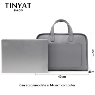 TINYAT Laptop Bag 13.3 Inch Waterproof Notebook Bag Suit For 14 Inch Computer Shoulder Handbag Briefcase Bag
