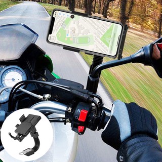 Motorcycle mobile phone holder Motorcycle rearview mirror mounting bracket Rider phone holder Cycling mobile phone holder Motorcycle GPS bracket Can be rotated and adjusted Suitable for all mobile phones from 4 inches to 6.5 inches