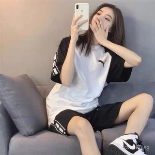 2021New Exercise Outfit Women's Summer Short Sleeve Shorts Graceful and Fashionable Outer Wear Casual Running Clothesins- 6Tq2