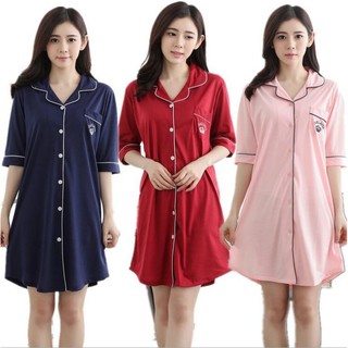 Women Pyjamas Nightdress Casual Short Sleeve Mini Dress Pajamas Sleepwear