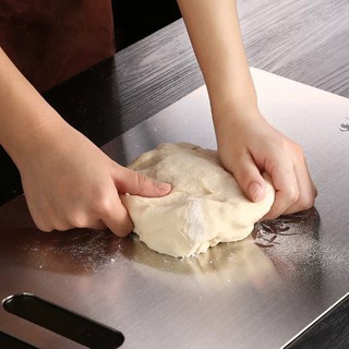 SSGP SUS304 Stainless Steel Fruit Meat Fish Cutting Board for Kitchen, Metal Chopping Board for Vegetables Breads etc.